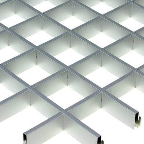 Купить Потолок грильято Cesal CL Эконом металлик 100х100х37 мм по низкой цене