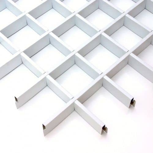 Купить Потолок грильято Cesal Классический Стандарт белый 50х50х40 мм по низкой цене