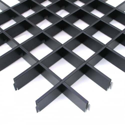 Купить Потолок грильято Cesal Классический Стандарт черный 150х150х40 мм по низкой цене