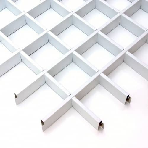 Купить Потолок грильято Cesal CL Эконом белый 120х120х37 мм по низкой цене