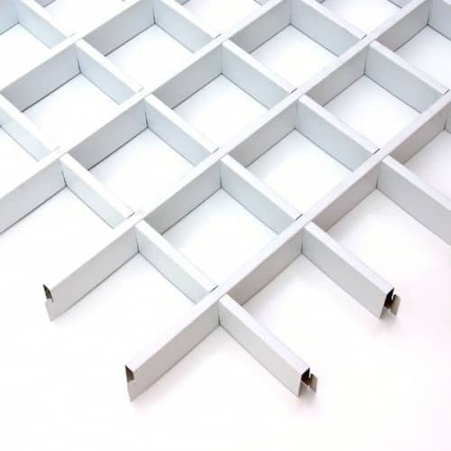 Купить Потолок грильято Cesal CL Эконом белый 200х200х37 мм по низкой цене