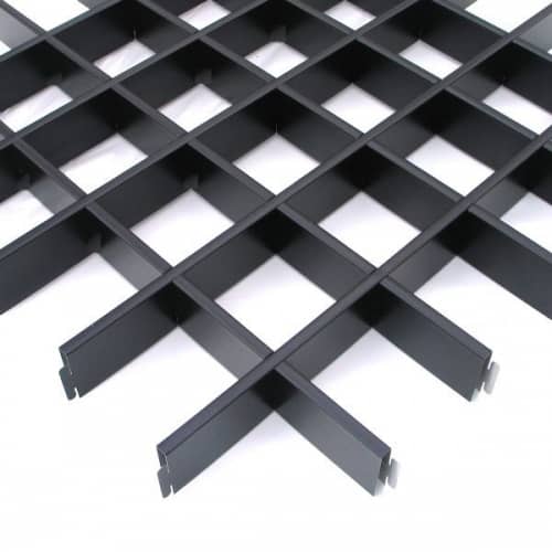 Купить Потолок грильято Cesal CL Эконом черный 75х75х37 мм по низкой цене