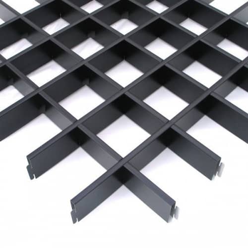 Купить Потолок грильято Cesal CL Эконом черный 86х86х37 мм по низкой цене