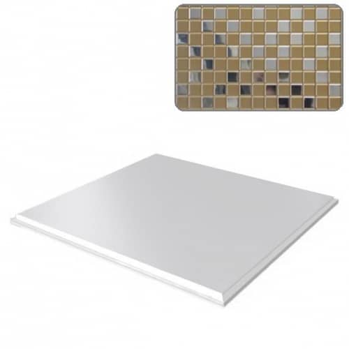 Купить Потолок кассетный Cesal К90 Мозаика золотая 038D объемный 300х300 мм по низкой цене