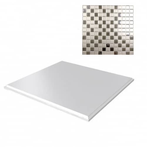 Купить Потолок кассетный Cesal К90 Мозаика серебряная 046D объемный 300х300 мм по низкой цене