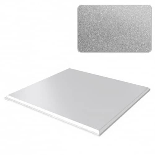 Купить Потолок кассетный Cesal К90 Металлик серебристый 3313 600х600 мм по низкой цене