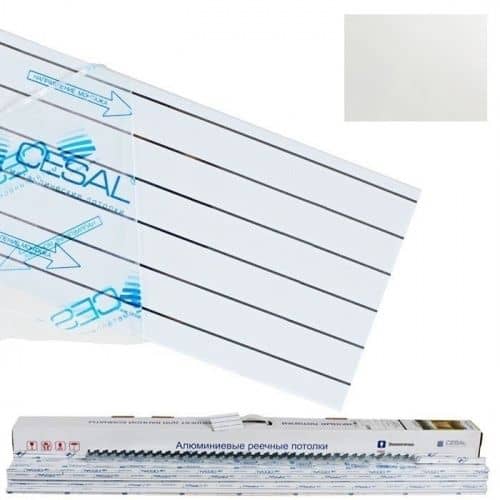 Купить Комплект Cesal S-150 реечных потолков 2,5х1 м 3306 белый матовый по низкой цене
