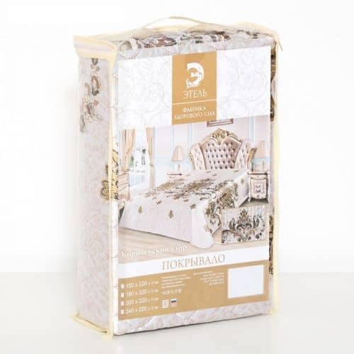Купить Покрывало Этель Королевский узор 1,5 сп, иск. шёлк 3626936 150х220 см по низкой цене