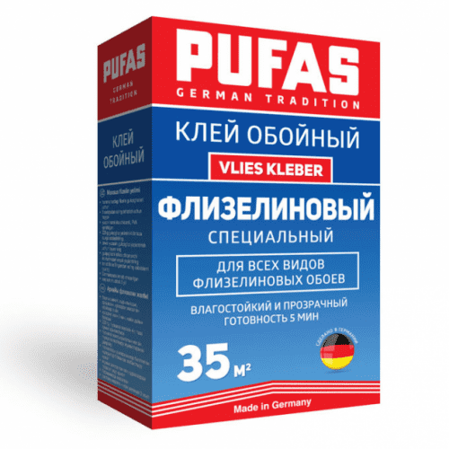 Купить Клей Pufas Vlies Kleber Флизелиновый обойный специальный 225 г по низкой цене