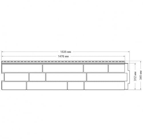 Купить Панель Grand Line Я-фасад Скала фасадная Жемчуг 1535х345 мм для наружной отделки дома по низкой цене