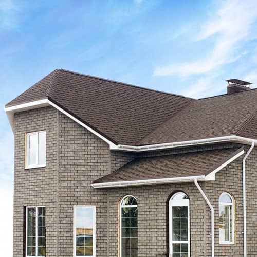 Купить Плитка Технониколь Hauberk Серо-бежевый кирпич фасадная 1000х250х3,3 мм для наружной отделки дома по низкой цене