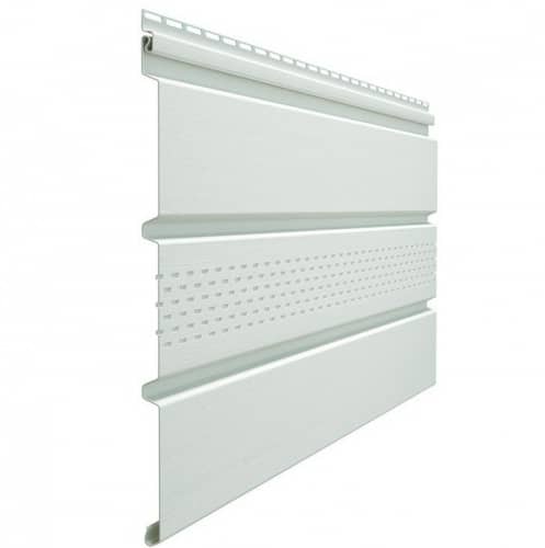 Купить Софит Docke Standard Т4 Пломбир 3050х305 мм с центральной перфорацией для наружной отделки дома по низкой цене