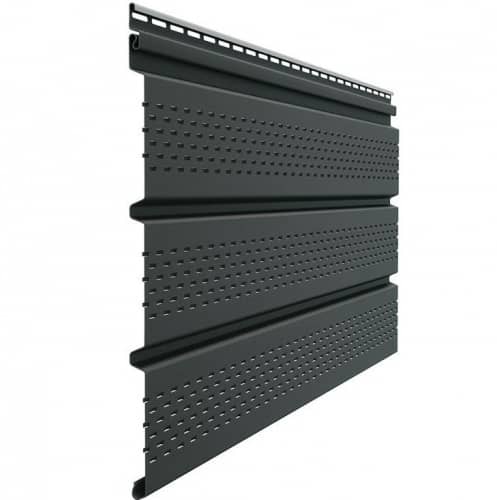 Купить Софит Docke Premium Т4 Графит 3050х305 мм с полной перфорацией для наружной отделки дома по низкой цене