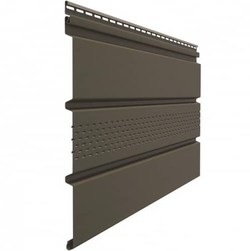 Купить Софит Docke Premium Т4 Каштан 3050х305 мм с центральной перфорацией для наружной отделки дома по низкой цене