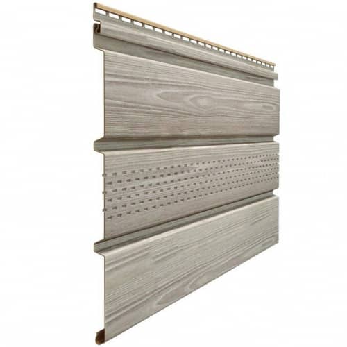 Купить Софит Docke Lux Т4 Орех 3050х305 мм с центральной перфорацией для наружной отделки дома по низкой цене