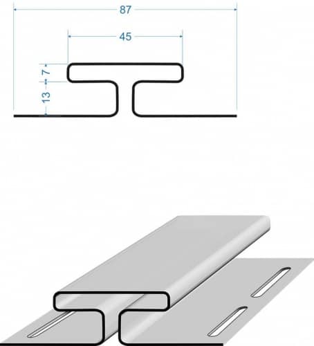 Купить H-профиль Docke Lux соединительный Рябина 3050 мм для наружной отделки дома по низкой цене