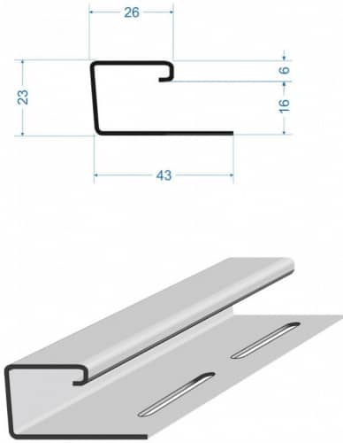 Купить J-профиль Docke Банан 3050 мм для наружной отделки дома по низкой цене