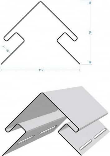 Купить Угол Docke внешний Банан 3050 мм для наружной отделки дома по низкой цене