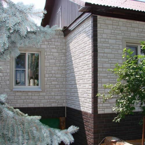 Купить Панель Docke Burg фасадная белая 946х445 мм для наружной отделки дома по низкой цене