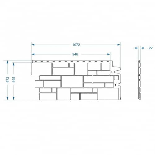 Купить Панель Docke Burg фасадная Пшеничная 946х445 мм для наружной отделки дома по низкой цене
