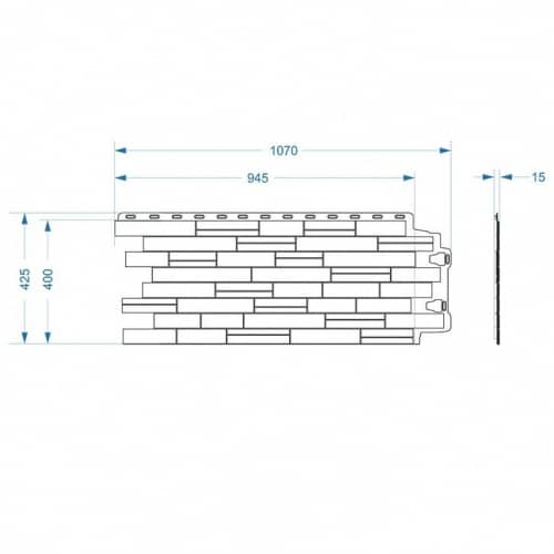 Купить Панель Docke Edel фасадная Циркон 945х400 мм для наружной отделки дома по низкой цене