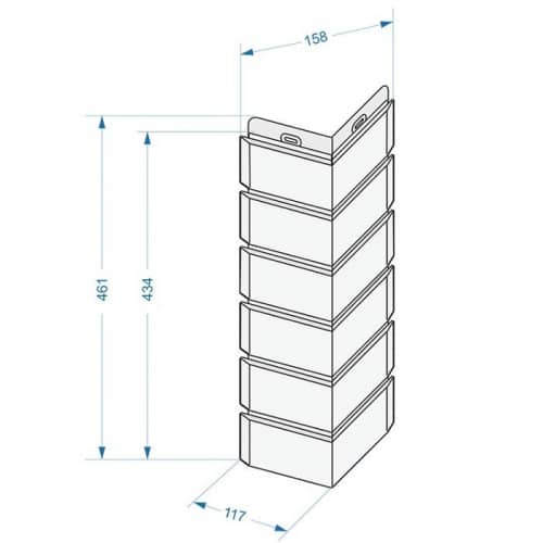 Купить Угол Docke Berg внешний Золотистый 434 мм для наружной отделки дома по низкой цене