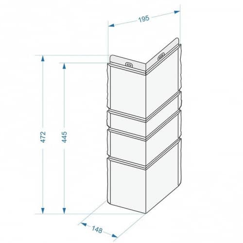 Купить Угол Docke Burg внешний Песчаный 445 мм для наружной отделки дома по низкой цене