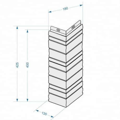 Купить Угол Docke Edel внешний Родонит 400 мм для наружной отделки дома по низкой цене