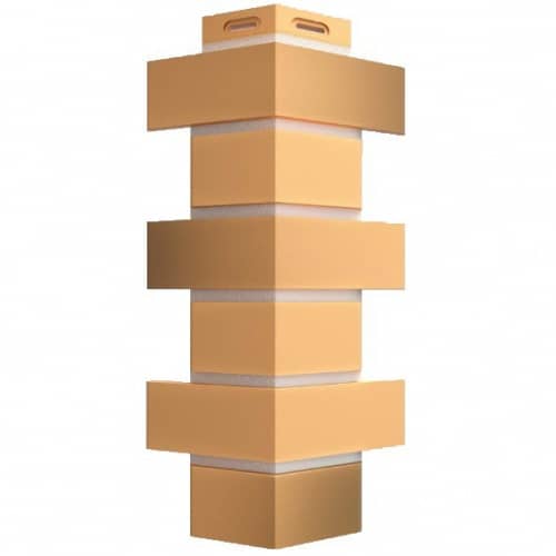 Купить Угол Docke Flemish внешний Желтый жженый 420 мм для наружной отделки дома по низкой цене