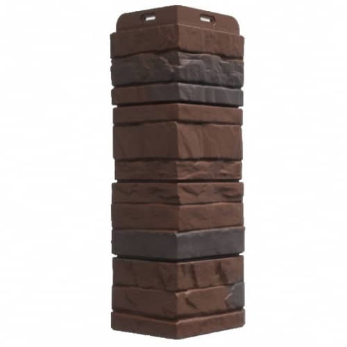 Купить Угол Docke Stein внешний Темный орех 400 мм для наружной отделки дома по низкой цене