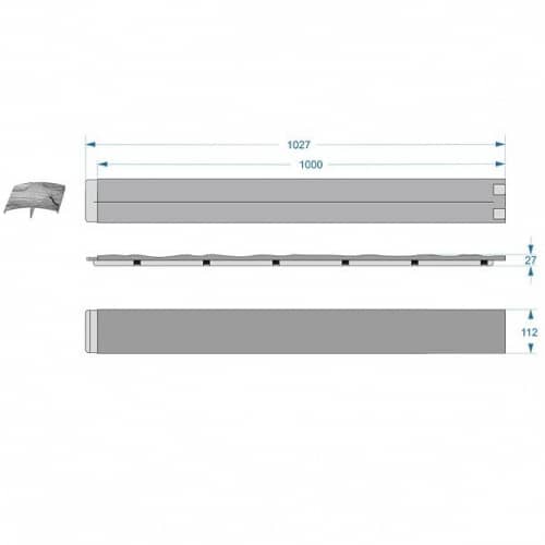 Купить Бордюр Docke универсальный Земляной 1000 мм для наружной отделки дома по низкой цене