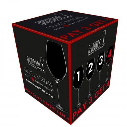 Купить Набор бокалов Riedel Veritas Champagne Wine Glass для шампанского 445 мл, 4 шт по низкой цене
