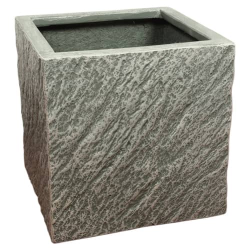 Купить Уличный горшок FIBERSTONE 37х37х37 см графит 50 литров по низкой цене