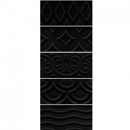 Купить Плитка Kerama Marazzi 16016 Авеллино керамическая структура mix черная 150х74 мм по низкой цене