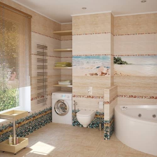 Купить Панно Уралкерамика ПН97 Ривьера керамическое 4 плитки 1000х498 мм по низкой цене