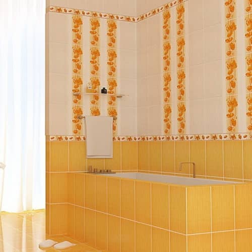 Купить Плитка НЗКМ Альба Маки керамическая солнечная 300x200 мм по низкой цене