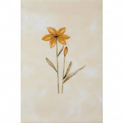 Купить Плитка НЗКМ Валентино Цветы керамическая песочная 300x200 мм по низкой цене