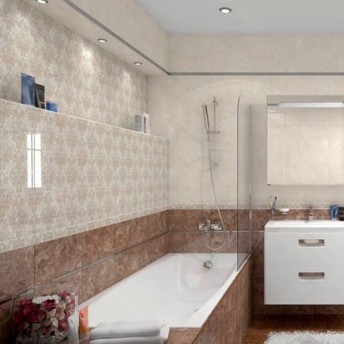 Купить Плитка Ceramica Classic 08-00-11-427 Persey Узор керамическая бежевая 400х200 мм по низкой цене