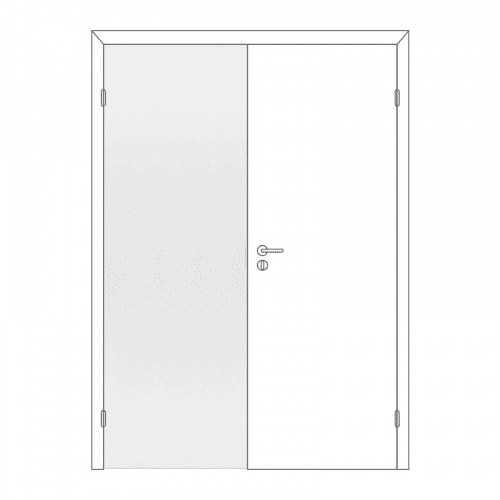 Купить Дверное полотно Olovi М7х21, ответная часть, глухое, белое, крашеное, 625х40х2040 мм по низкой цене