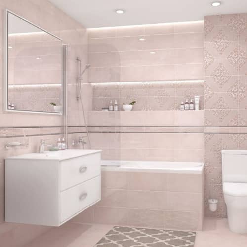 Купить Плитка Ceramica Classic 08-03-41-1335 Versus Chic розовая 400х200 мм по низкой цене