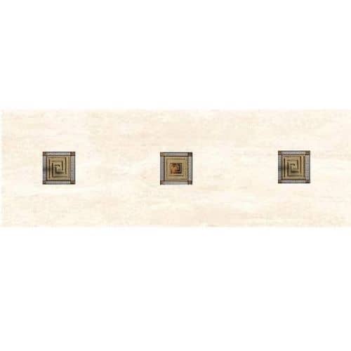 Купить Вставка стеклянная Ceramica Classic Пальмира бежевая 55х55 мм 3 штуки по низкой цене