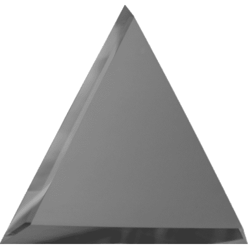 Купить Плитка ДСТ ТЗГм1-01 зеркальная треугольная с фацетом 10 мм графитовая 180х180 мм по низкой цене