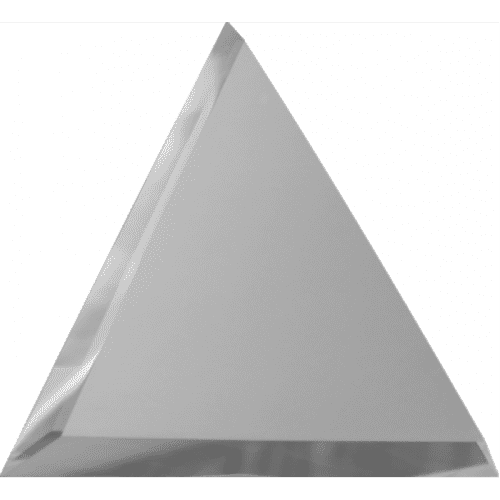 Купить Плитка ДСТ ТЗСм1-01 зеркальная треугольная с фацетом 10 мм серебряная 180х180 мм по низкой цене