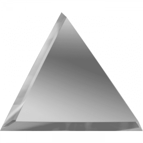 Купить Плитка ДСТ ТЗС1-03 зеркальная треугольная с фацетом 10 мм серебряная 250х250 мм по низкой цене