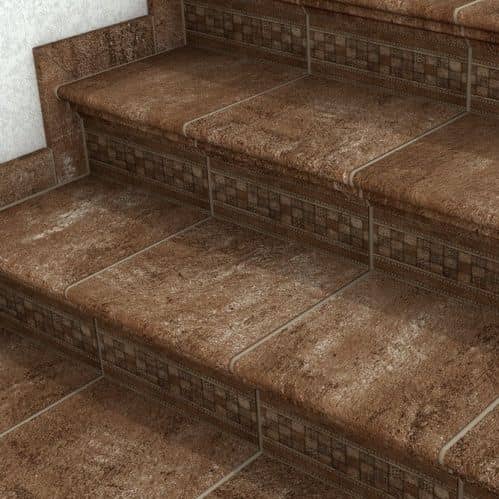 Купить Подступенок SDS Keramik Bremen Stellstufe mit Dekor Rotbraun клинкерный 310х155 мм по низкой цене