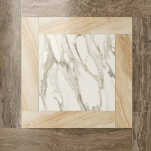 Купить Керамогранит Atlas Concorde Supernova Marble Cassettone Calacatta Gold Lappato 590х590 мм по низкой цене
