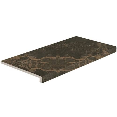 Купить Ступень Atlas Concorde Supernova Marble Frappuccino Dark Scalino фронтальная из керамогранита 600х330 мм по низкой цене