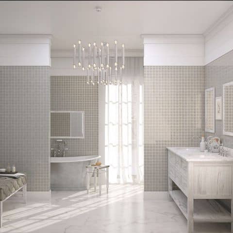 Купить Мозаика Skalini Mercury MRC Grey-2 из мрамора по низкой цене