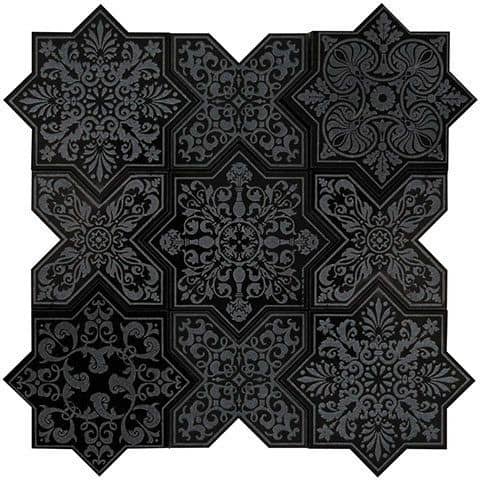 Купить Мозаика Skalini Pantheon PNT-2 Black из мрамора для пола по низкой цене