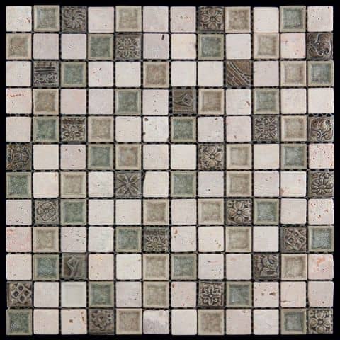 Купить Мозаика Natural Inka BDA-2304 из стекла, травертина и агломерата по низкой цене